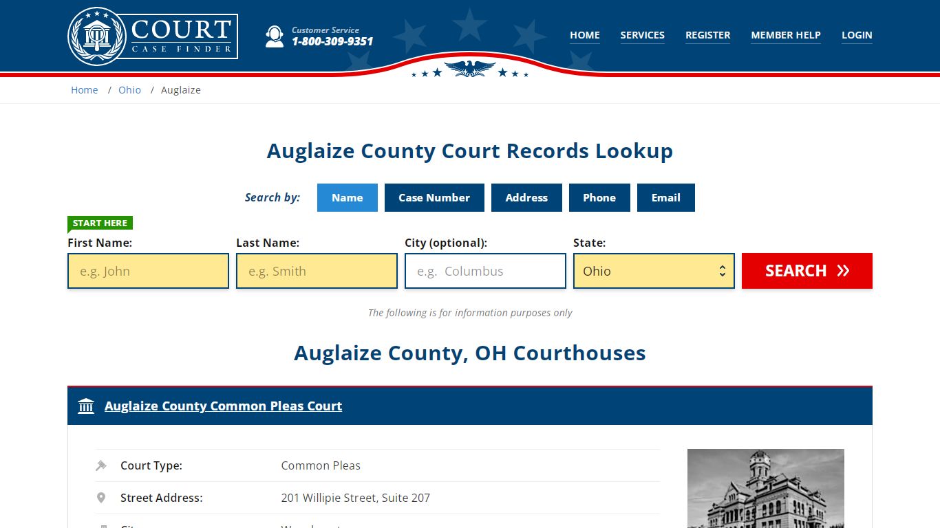 Auglaize County Court Records | OH Case Lookup